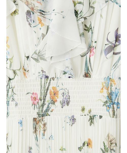 FRAY I.D(フレイアイディー)の「【00サイズあり】フリルウエストシャーリングプリントワンピース/ウォッシャブル(ワンピース・レディース・アイボリー/ホワイト/ブラウン/ネイビー・0/1/00)」の18枚目の写真