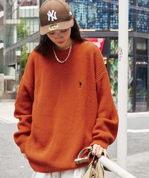 ブランド古着】メンズのニット/セーター（オレンジ/橙色系・ロング丈