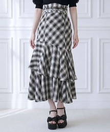 夢展望（ユメテンボウ）の「スリット入りアシメフリルマーメイドスカート【大きいサイズ有り】（スカート）」