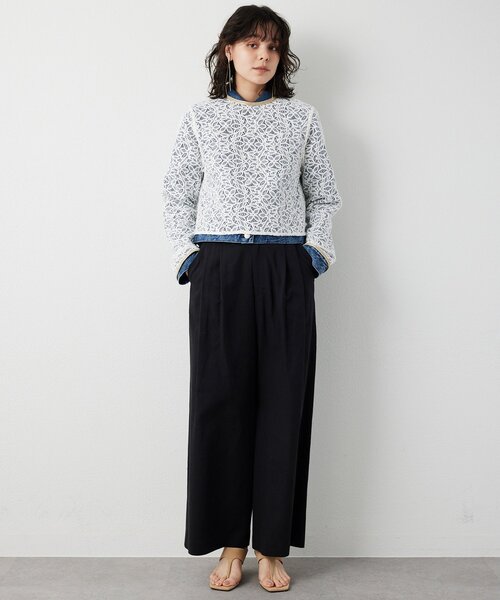 THE PAUSE（ザ ポーズ）の「【THE PAUSE】コットンリネンタックパンツ（その他パンツ・レディース・ブラック/ベージュ・38/36）」の10枚目の写真