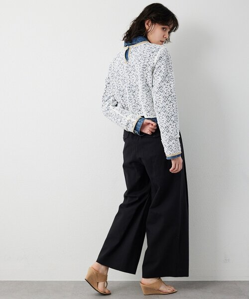 THE PAUSE（ザ ポーズ）の「【THE PAUSE】コットンリネンタックパンツ（その他パンツ・レディース・ブラック/ベージュ・38/36）」の6枚目の写真