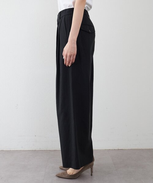 THE PAUSE（ザ ポーズ）の「【THE PAUSE】コットンリネンタックパンツ（その他パンツ・レディース・ブラック/ベージュ・38/36）」の22枚目の写真