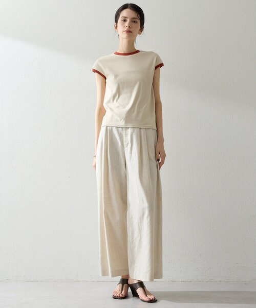 THE PAUSE（ザ ポーズ）の「【THE PAUSE】コットンリネンタックパンツ（その他パンツ・レディース・ブラック/ベージュ・38/36）」の20枚目の写真