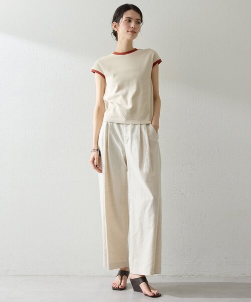 THE PAUSE（ザ ポーズ）の「【THE PAUSE】コットンリネンタックパンツ（その他パンツ・レディース・ブラック/ベージュ・38/36）」の19枚目の写真