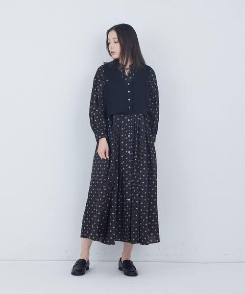 ADIEU TRISTESSE（アデュートリステス）の「【2way】COTTON SURFミラノリブビスチェ風ベスト（ベスト・レディース・グレイッシュベージュ/ブラック・FREE）」の10枚目の写真