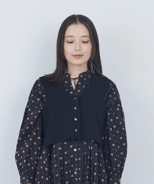 ADIEU TRISTESSE（アデュートリステス）の「【2way】COTTON SURFミラノリブビスチェ風ベスト（ベスト・レディース・グレイッシュベージュ/ブラック・FREE）」の14枚目の写真