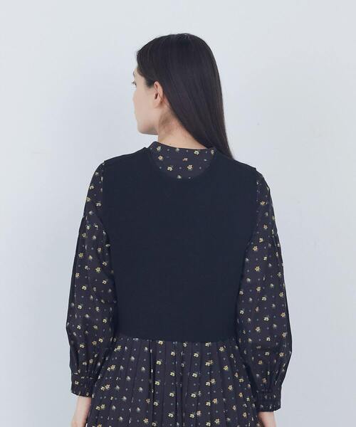 ADIEU TRISTESSE（アデュートリステス）の「【2way】COTTON SURFミラノリブビスチェ風ベスト（ベスト・レディース・グレイッシュベージュ/ブラック・FREE）」の16枚目の写真