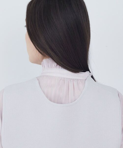 ADIEU TRISTESSE（アデュートリステス）の「【2way】COTTON SURFミラノリブビスチェ風ベスト（ベスト・レディース・グレイッシュベージュ/ブラック・FREE）」の8枚目の写真