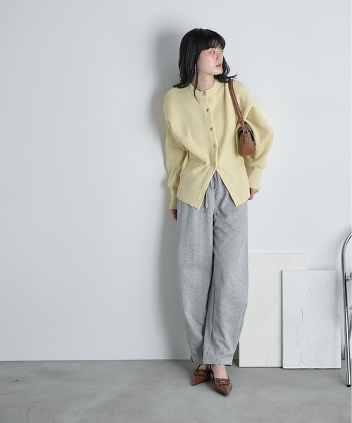 THE YOn（ザヨン）の「コットン裏毛サイドスナップイージーパンツ（スウェットパンツ・レディース・グレー/チャコールグレー/クリーム/ピンク・FREE）」の6枚目の写真