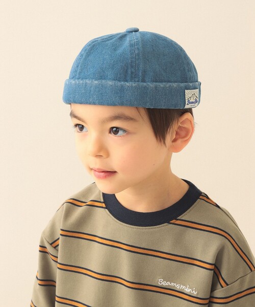 BEAMS mini(ビームスミニ)の「サマー ロールキャップ 2026SS(キャップ・キッズ・インディゴブルー/ライトブルー・ONE SIZE)」の1枚目の写真