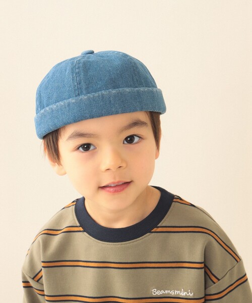 BEAMS mini(ビームスミニ)の「サマー ロールキャップ 2026SS(キャップ・キッズ・インディゴブルー/ライトブルー・ONE SIZE)」の12枚目の写真