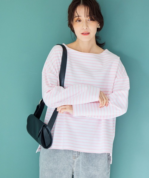 studio CLIP（スタディオクリップ）の「ハイゲージポンチボーダープルオーバー（Tシャツ/カットソー・レディース・オフホワイト/その他3/その他2/その他1・FREE）」の12枚目の写真