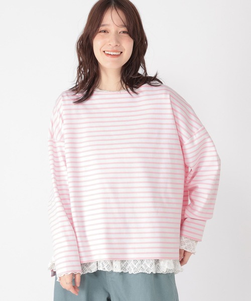 studio CLIP（スタディオクリップ）の「ハイゲージポンチボーダープルオーバー（Tシャツ/カットソー・レディース・オフホワイト/その他3/その他2/その他1・FREE）」の16枚目の写真