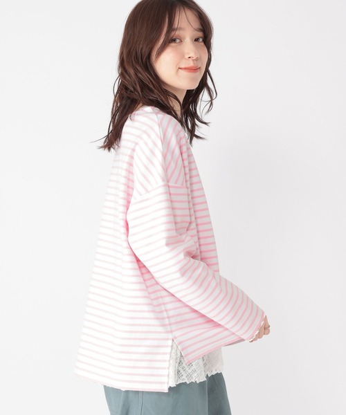 studio CLIP（スタディオクリップ）の「ハイゲージポンチボーダープルオーバー（Tシャツ/カットソー・レディース・オフホワイト/その他3/その他2/その他1・FREE）」の17枚目の写真