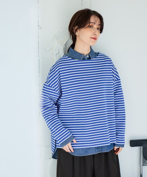 studio CLIP（スタディオクリップ）の「ハイゲージポンチボーダープルオーバー（Tシャツ/カットソー・レディース・オフホワイト/その他3/その他2/その他1・FREE）」の22枚目の写真