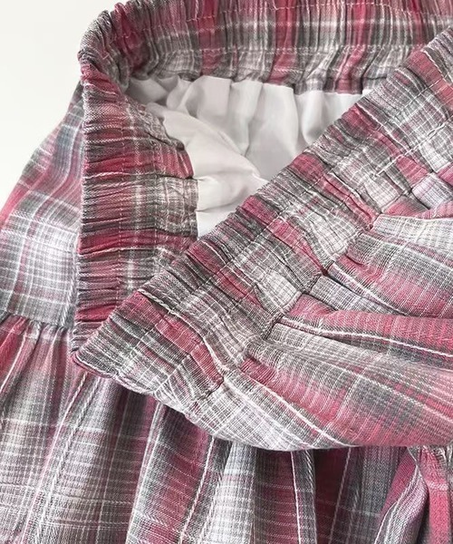 NANEA（ナネア）の「インパン付きチェックティアードフリルミニスカート（スカート・レディース・レッド/ブラック・LARGE/MEDIUM/SMALL）」の8枚目の写真