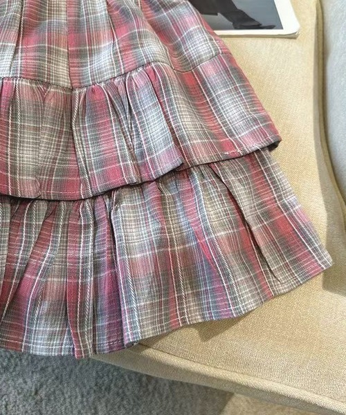 NANEA（ナネア）の「インパン付きチェックティアードフリルミニスカート（スカート・レディース・レッド/ブラック・LARGE/MEDIUM/SMALL）」の13枚目の写真
