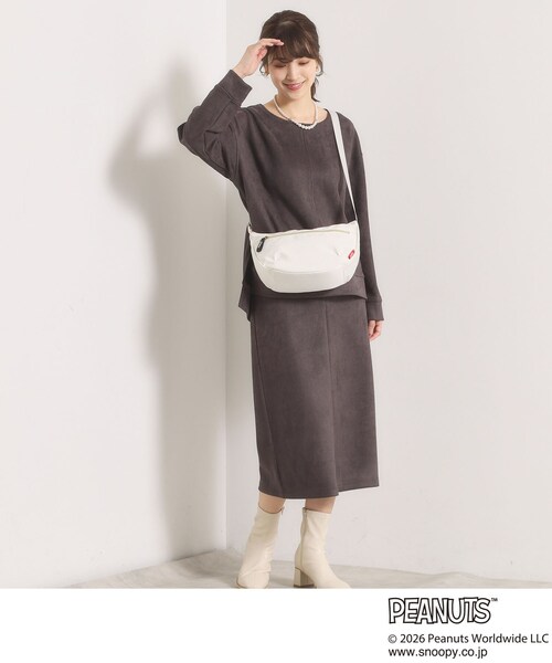 ITS'DEMO（イッツデモ）の「＜PEANUTS＞裏地総柄ミニショルダー（ショルダーバッグ・レディース・グレー/ブラック/アイボリー・00）」の7枚目の写真