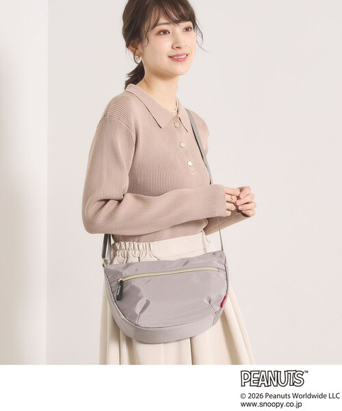 ITS'DEMO（イッツデモ）の「＜PEANUTS＞裏地総柄ミニショルダー（ショルダーバッグ・レディース・グレー/ブラック/アイボリー・00）」の10枚目の写真