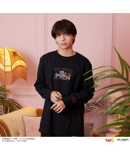 AIR TWOKYO(エアトゥーキョー)の「TVアニメ「らんま1/2」第1弾 ネオン中華ロングスリーブTシャツ 1(早乙女乱馬)(Tシャツ/カットソー・レディース・ブラック・MEDIUM/SMALL/XX-LARGE/X-LARGE/LARGE)」の1枚目の写真