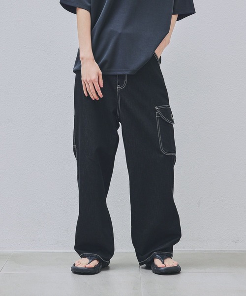 LAKOLE(ラコレ)の「<多機能ウェア>冷感ワークデニムパンツ / 655478(デニムパンツ・メンズ・ブルー/ブラック/インディゴブルー・LARGE/MEDIUM)」の2枚目の写真
