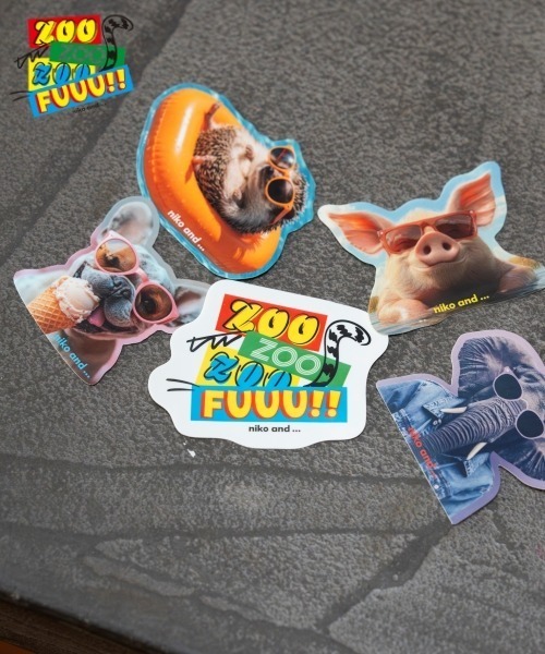niko and...(ニコアンド)の「【ZOO ZOO ZOO FUUU!!】ステッカーセット(ステッカー/テープ・レディース・その他・0)」の1枚目の写真