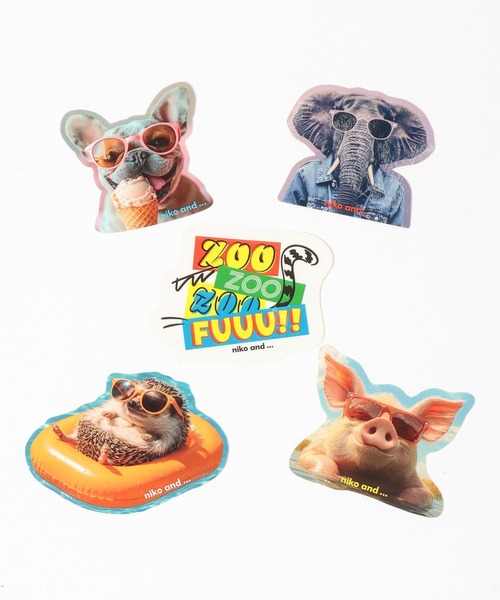 niko and...(ニコアンド)の「【ZOO ZOO ZOO FUUU!!】ステッカーセット(ステッカー/テープ・レディース・その他・0)」の3枚目の写真