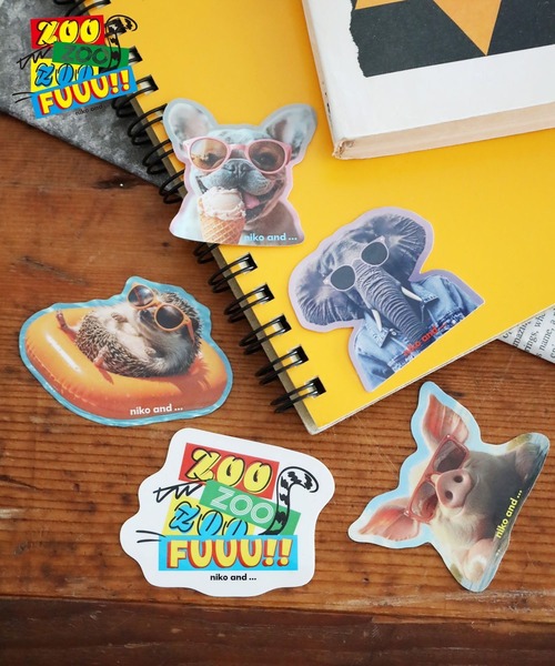 niko and...(ニコアンド)の「【ZOO ZOO ZOO FUUU!!】ステッカーセット(ステッカー/テープ・レディース・その他・0)」の2枚目の写真