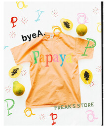 byeA.（バイエー）の「byeA. × FREAK'S STORE/バイエー 別注 NOT APPLE T-shirt Papaya/パパイヤ ロゴTシャツ（Tシャツ/カットソー）」