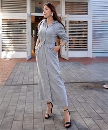 THEODORIC.dy（セオドリックディ）の「ピンタックウエストリボン・フーディワンピース（ワンピース）」