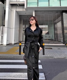 THEODORIC.dy（セオドリックディ）の「ピンタックウエストリボン・フーディワンピース（ワンピース）」