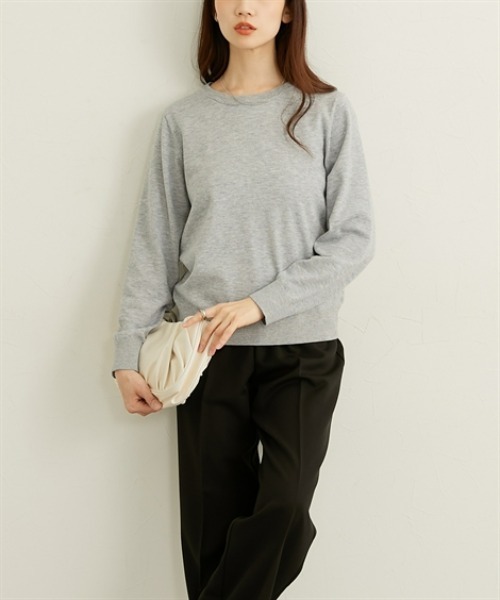 nissen（ニッセン）の「レース衿２ＷＡＹニット【ウォッシャブル】（ニット/セーター・レディース・ネイビー/ライトグレー・LL/L/M）」の16枚目の写真