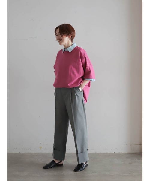 FIL DE FER(フィルデフェール)の「【予約】パターン塩縮 ドルマンシャツ(シャツ/ブラウス・レディース・サックスブルー/ホワイト・FREE)」の19枚目の写真