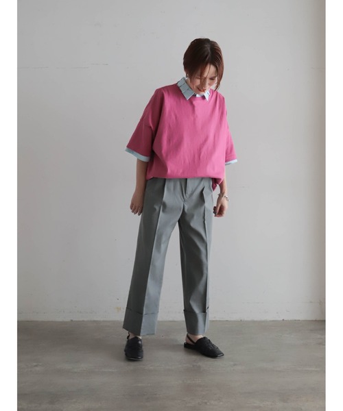 FIL DE FER(フィルデフェール)の「【予約】パターン塩縮 ドルマンシャツ(シャツ/ブラウス・レディース・サックスブルー/ホワイト・FREE)」の20枚目の写真