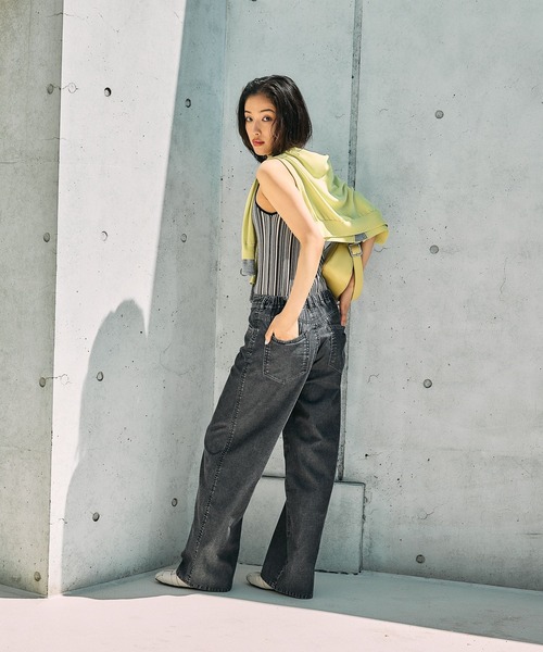 LEPSIM(レプシィム)の「スースーデニムストレートパンツ 637621(デニムパンツ・レディース・インディゴブルー/ケミカルウォッシュ/ブラック・LARGE/MEDIUM)」の21枚目の写真