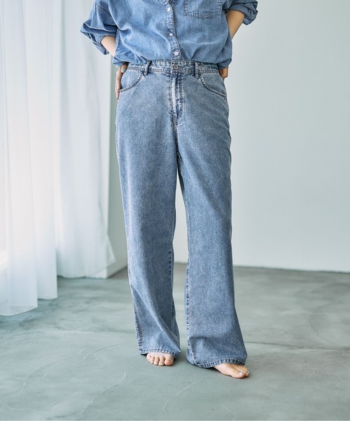 LEPSIM(レプシィム)の「スースーデニムストレートパンツ 637621(デニムパンツ・レディース・インディゴブルー/ケミカルウォッシュ/ブラック・LARGE/MEDIUM)」の19枚目の写真