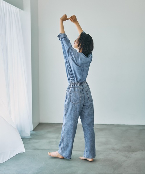 LEPSIM(レプシィム)の「スースーデニムストレートパンツ 637621(デニムパンツ・レディース・インディゴブルー/ケミカルウォッシュ/ブラック・LARGE/MEDIUM)」の14枚目の写真