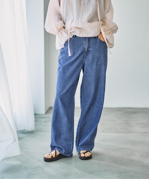 LEPSIM(レプシィム)の「スースーデニムストレートパンツ 637621(デニムパンツ・レディース・インディゴブルー/ケミカルウォッシュ/ブラック・LARGE/MEDIUM)」の12枚目の写真