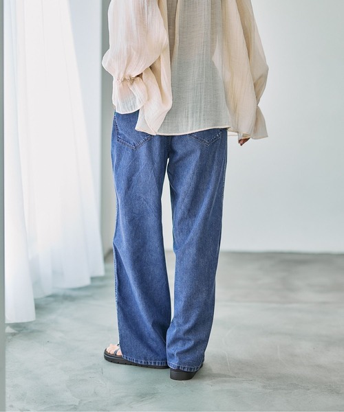 LEPSIM(レプシィム)の「スースーデニムストレートパンツ 637621(デニムパンツ・レディース・インディゴブルー/ケミカルウォッシュ/ブラック・LARGE/MEDIUM)」の10枚目の写真