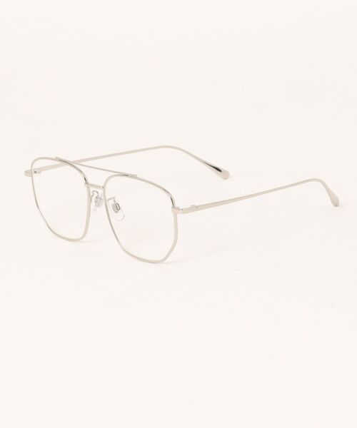 Revo.(レボ)の「メタルフレーム ツーブリッジ アビエーターシェイプ メガネ クリアレンズ 伊達メガネ UVカット(メガネ・レディース・ゴールド/シルバー・FREE)」の1枚目の写真
