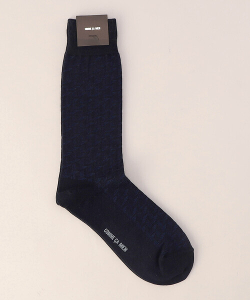 COMME CA MEN(コムサメン)の「矢絣柄 ソックス(ソックス/靴下・メンズ・ネイビー・27.0cm)」の1枚目の写真