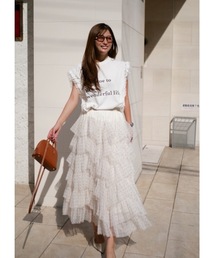 BeBeoD | ドットチュールフリルティアードスカート(スカート)