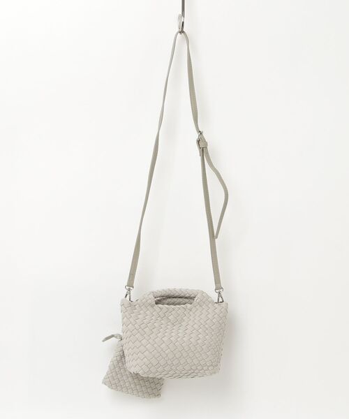 ONE DAY KMC (ワンデイケーエムシー)の「HERB/Intrecciato 2way small Tote Bag with Pouch/ポーチ付き2ウェイスモールトートバッグ(トートバッグ・レディース・グレー/ブラウン/ブラック/アイボリー・FREE)」の5枚目の写真