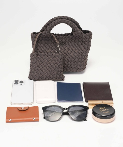 ONE DAY KMC (ワンデイケーエムシー)の「HERB/Intrecciato 2way small Tote Bag with Pouch/ポーチ付き2ウェイスモールトートバッグ(トートバッグ・レディース・グレー/ブラウン/ブラック/アイボリー・FREE)」の22枚目の写真