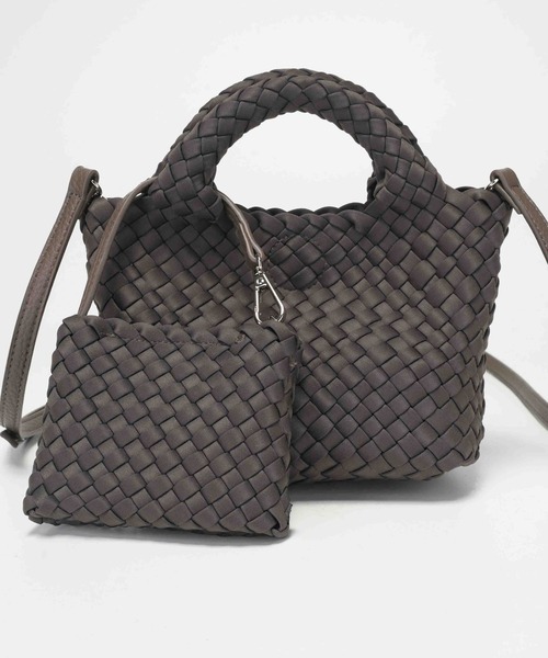 ONE DAY KMC (ワンデイケーエムシー)の「HERB/Intrecciato 2way small Tote Bag with Pouch/ポーチ付き2ウェイスモールトートバッグ(トートバッグ・レディース・グレー/ブラウン/ブラック/アイボリー・FREE)」の16枚目の写真