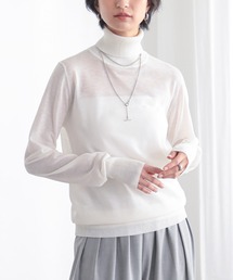 [新色追加]タートルネックシアーニット【サスティナブル】