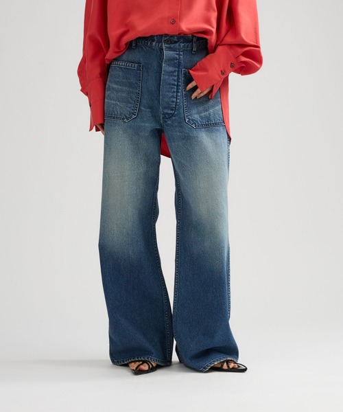 Chaos（カオス）の「Chaos(カオス)/ 【3/4坪田あさみさんIGLIVE紹介】◆WHY NOT NOW◆ユーティリティデニム（デニムパンツ・レディース・ホワイト/ブルー系・38/36）」の2枚目の写真