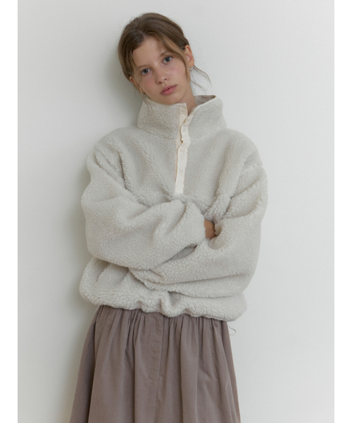 THEMITTEN（ザ・ミトン）の「Lobed fleece pullover (cream)（その他アウター・レディース・その他・FREE）」の2枚目の写真