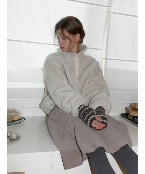 THEMITTEN（ザ・ミトン）の「Lobed fleece pullover (cream)（その他アウター・レディース・その他・FREE）」の5枚目の写真
