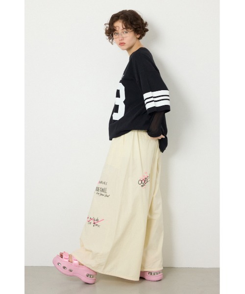 RODEO CROWNS WIDE BOWL(ロデオクラウンズワイドボウル)の「ラクガキパラシュートパンツ(その他パンツ・レディース・アイボリー/ブラック/カーキ・FREE)」の14枚目の写真